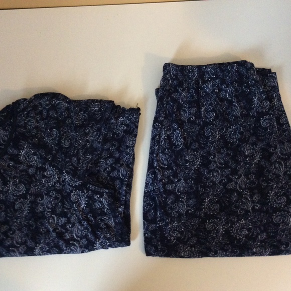 Navy Patterned Soft Pajamas - Picture 2 of 6